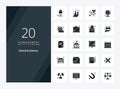 20 School And Science Solid Glyph icon for presentation Royalty Free Stock Photo