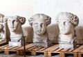 School of sculptors, restoration of sculptures, workshop repair depot Royalty Free Stock Photo