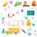 School seamless pattern. Set of school elements. Back to school. Royalty Free Stock Photo