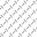 School Seamless Pattern Vector Illustration PENCILS WHITE