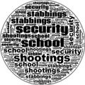 School Shootings Stabbings Europe and UK Abstract Background Illustration