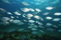 School of silver trevally