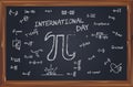 School slate to International Pi Day Royalty Free Stock Photo
