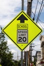 School Speed Limit 20 Sign