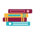 School stack of books isolated icon design