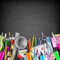 School Stationery Border Royalty Free Stock Photo