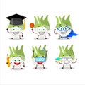 School student of fenel cartoon character with various expressions
