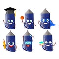 School student of Pen cartoon character with various expressions Royalty Free Stock Photo