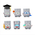 School student of refrigerator cartoon character with various expressions