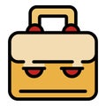 School suitcase icon vector flat Royalty Free Stock Photo