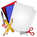 School Supplies Clip Art 3 Royalty Free Stock Photo