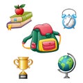 School supplies icons set Royalty Free Stock Photo