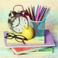 School Supplies isolated. Royalty Free Stock Photo