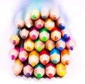 Pencils color. Artists colouring pencils. Royalty Free Stock Photo