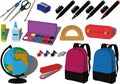 School supplies set vector illustration back to school the knowledge day