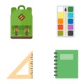 School symbols vector set. Royalty Free Stock Photo