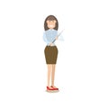 School teacher vector illustration in flat style Royalty Free Stock Photo