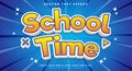 School Time 3d editable text effect Template Royalty Free Stock Photo