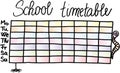 School timetable