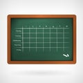 School timetable on chalkboard illustration Royalty Free Stock Photo