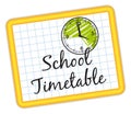 School timetable. illustration IV. Royalty Free Stock Photo