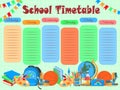 School timetable, weekly classes schedule on blackboard Royalty Free Stock Photo