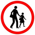 School Traffic Road Sign,Vector Illustration, Isolate On White Background Label .EPS10 Royalty Free Stock Photo