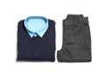 School uniform for boy on white background Royalty Free Stock Photo