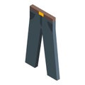 School uniform pants icon, isometric style