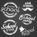 School Vector Stamp and Label