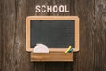 School vintage blackboard