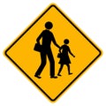 School Warning Sign,Vector Illustration, Isolate On White Background Label. EPS10 Royalty Free Stock Photo