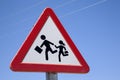 School Warning Traffic Sign Royalty Free Stock Photo