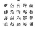 School Well-crafted Pixel Perfect Vector Solid Icons Royalty Free Stock Photo