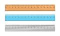 School wooden, plastic ruler with centimeter scale