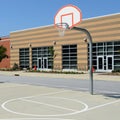 School yard basketball court