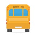 School yellow bus. Yellow bus rear