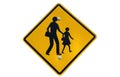 School zone sign isolated on white background Royalty Free Stock Photo