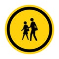 School Zone Symbol Sign Isolate on White Background,Vector Illustration Royalty Free Stock Photo