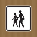 School Zone Symbol Sign Isolate on White Background,Vector Illustration Royalty Free Stock Photo