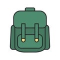 Schoolbag color icon