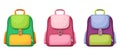 Schoolbags. Vector illustration.