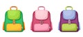 Schoolbags. Vector illustration. Royalty Free Stock Photo
