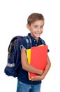 Schoolboy with backpack