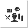 Schoolboy glyph icon