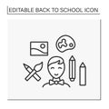 Schoolboy line icon