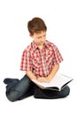 Schoolboy reading