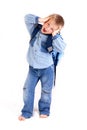 A Schoolboy with schoolbag Royalty Free Stock Photo