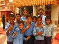 Schoolboys and schoolgirls in India