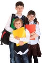 Schoolchildren with books Royalty Free Stock Photo